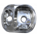 Мойка врезная овальная Mixline 50х77 см, 0,8 мм, глубина 18 см, в комплекте с сифоном d-3 1/2*, нержавеющая (левая) ДЕКОР