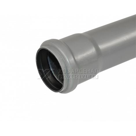 Труба канализационная с раструбом полипропиленовая d-50 мм L-2 м (1,8мм)