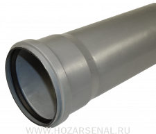 Труба канализационная с раструбом полипропиленовая d-110 мм L-25 см  (2,7мм)