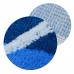 Набор ковриков 2шт для ванной и туалета, синий ассортимент, 50x80см + 50x50см