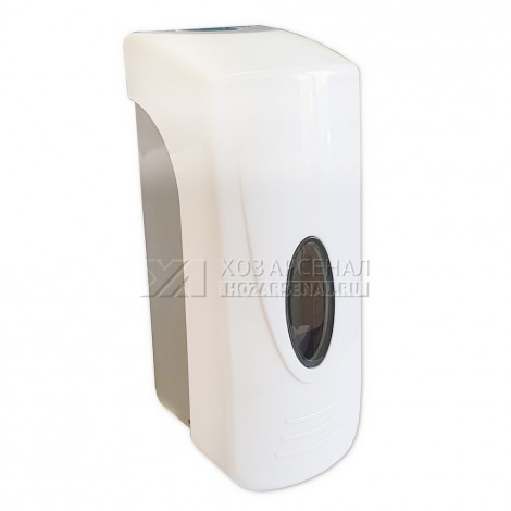 Дозатор для мыла пластиковый, белый, с глазком 350мл GFmark