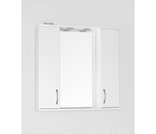 Зеркало-шкаф 800 Панда со светильником, белый