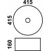 Керамическая раковина для ванной MLN-7076SP-1