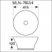 Керамическая раковина для ванной MLN-78114