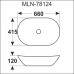 Керамическая раковина для ванной MLN-78124
