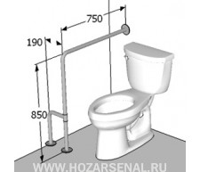 Поручень опорный для туалета   Тип ПС-2